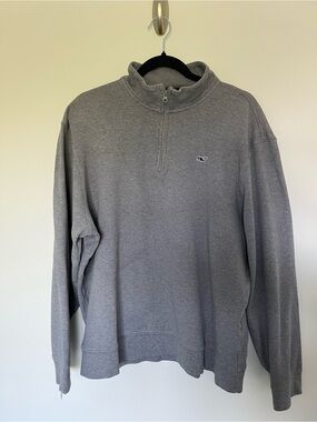 Vineyard Vines Gray Quarter-Zip Pullover